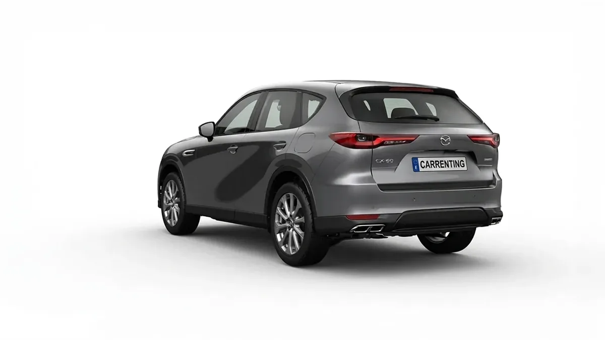 Mazda CX-60 e-Skyactiv D MHEV 8AT RWD Exclusive-Line en renting en Zaragoza — Trasera